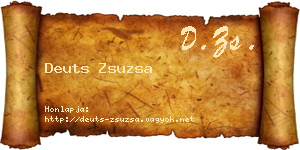 Deuts Zsuzsa névjegykártya